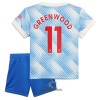 Officiële Voetbalshirt + Korte Broek Manchester United Mason Greenwood 11 Uit 2021-22 - Kids